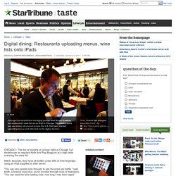 Digital dining: Restaurants uploading menus, wine lists onto iPads