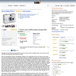 Canon Digital IXUS II - Review - Canon Ixus II (APS version) Great Little Camera