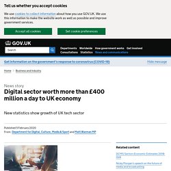 Digital sector worth more than £400 million a day to UK economy