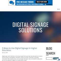 5 Ways to Use Digital Signage in Higher Education