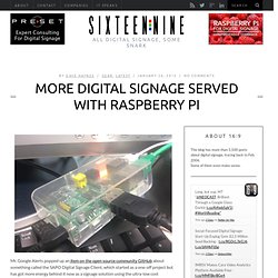More Digital Signage Served With Raspberry Pi
