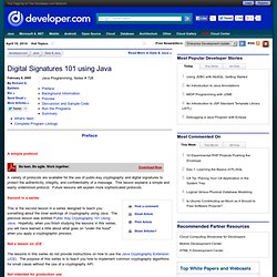 Digital Signatures 101 using Java