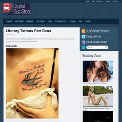 Literary Tattoos Part Deux