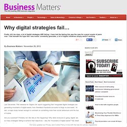 Why digital strategies fail…