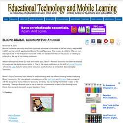 Blooms Digital Taxonomy for Android