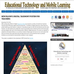 New Bloom's Digital Taxonomy Poster for Teachers