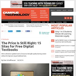 The Price Is Still Right: 15 Sites for Free Digital Textbooks
