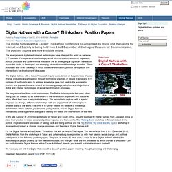 Digital Natives with a Cause? Thinkathon: Position Papers