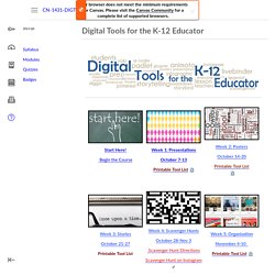Digital Tools for the K-12 Educator
