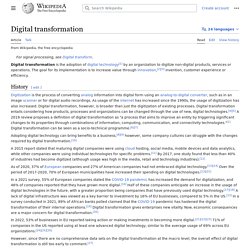 Digital transformation - Wikipedia