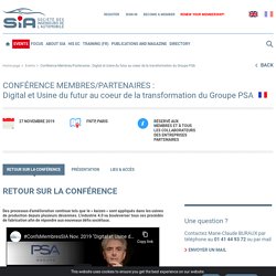 Digital et Usine du futur au coeur de la transformation du Groupe PSA - SIA