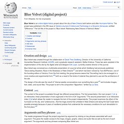 Blue Velvet (digital project)