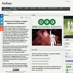 Öppna digitala lärresurser - OER - goeasy