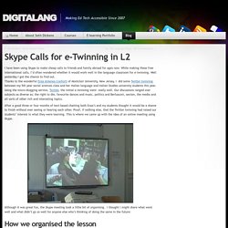 DigitaLang » Skype Calls for e-Twinning in L2