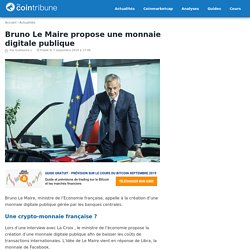 Bruno Le Maire propose une monnaie digitale publique – TheCoinTribune