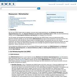Digitales Wörterbuch der deutschen Sprache DWDS