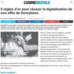 5 règles d’or pour réussir la digitalisation de son offre de formations