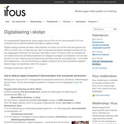 Digitalisering i skolan - ifous.se