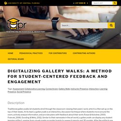 Digitalizing Gallery Walks: A Method for Student-Centered Feedback and Engagement - Teaching Online Pedagogical Repository