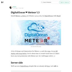 DigitalOcean ❤ Meteor 1.3