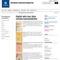 Digitalt arkiv över äldre svenska kvinnotidskrifter