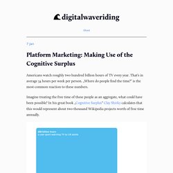 Platform Marketing: Making Use of the Cognitive...