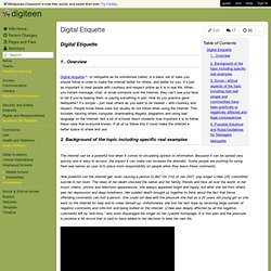 digiteen - Digital Etiquette