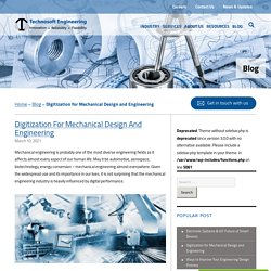 Digitization in Mechanical Engineering Design Services