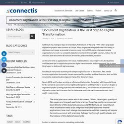 Document Digitization is the First Step to Digital Transformation