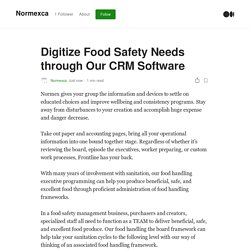 Digitize Food Safety Needs through Our CRM Software
