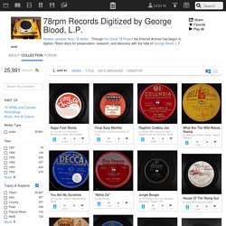 78rpm Records Digitized by George Blood, L.P. : Free Audio : Download & Streaming