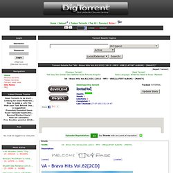The Ultimate Torrent Arena : Details for torrent "VA - Bravo Hits Vol.82[2CD] [2013 - MP3 - VBR][LATEST ALBUM] - [MAHIY]"
