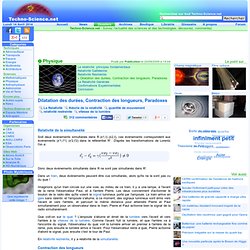 Dilatation des durées, Contraction des longueurs, Paradoxes