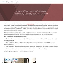 Reasons That Leads to Success of same day Delivery Service