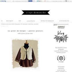 le gilet de berger - patron gratuit - C'est Dimanche, patrons enfant et children's clothing patterns