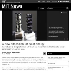 A new dimension for solar energy