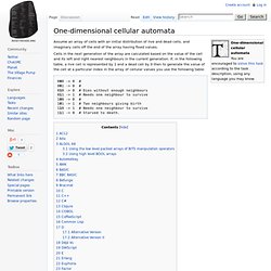 One-dimensional cellular automata