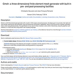 Gmsh: a 3D finite element mesh generator with built-in pre- and post-processing facilities