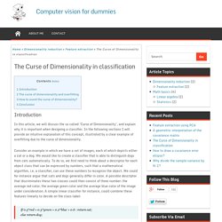The Curse of Dimensionality in Classification