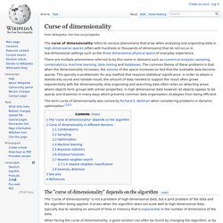Curse of dimensionality