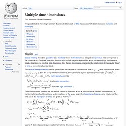 Multiple time dimensions