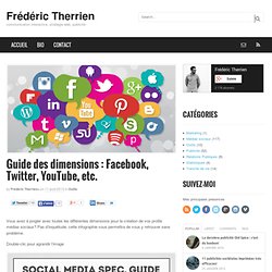Guide des dimensions : Facebook, Twitter, YouTube, etc, [INFOGRAPHIE]