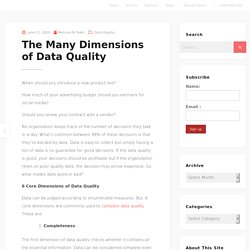 The Many Dimensions of Data Quality – Global Intelligence Blog