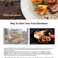 Ways To Start Your Dream Food Business