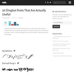 20 Dingbat Fonts That Are Actually Useful