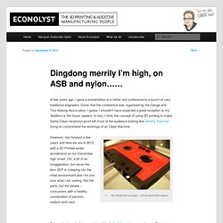 Dingdong merrily I’m high, on ASB and nylon……