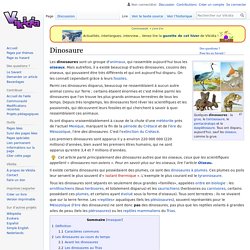 Dinosaure - Vikidia, l’encyclopédie des 8-13 ans