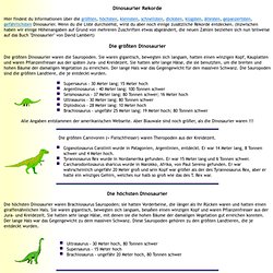 Dinosaurier Rekorde