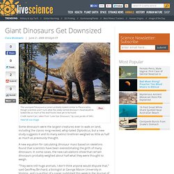 Giant Dinosaurs Get Downsized