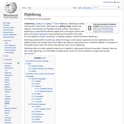 Diphthong